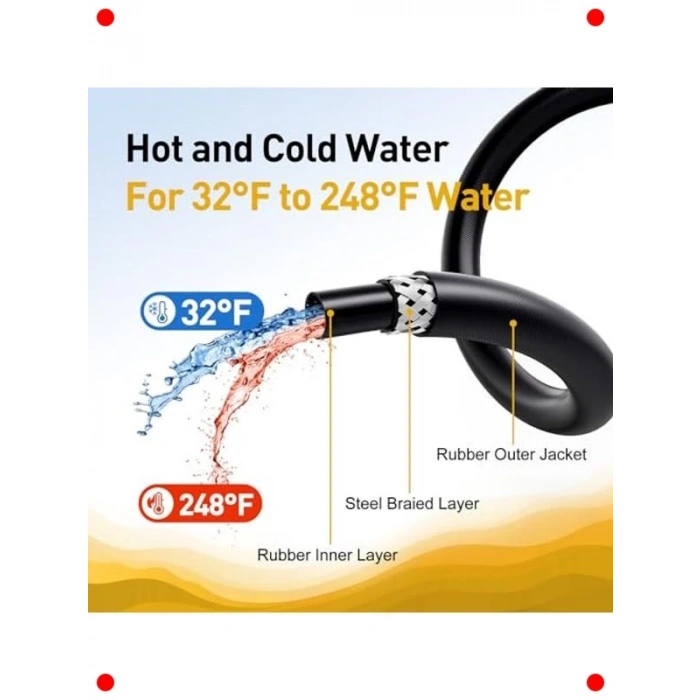 Yüksek Basınçlı Hortum (50 ft, 4800 PSI)