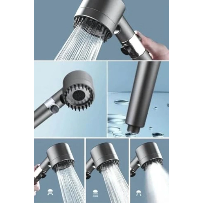 Yüksek Basınçlı Su Tasarruflu Duş Başlığı, Silikon Fırça ile