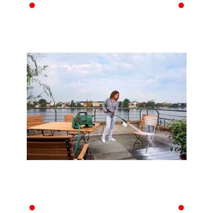 Yüksek Basınçlı Yıkama Makinesi - 5 Metre Hortumlu, Yeşil