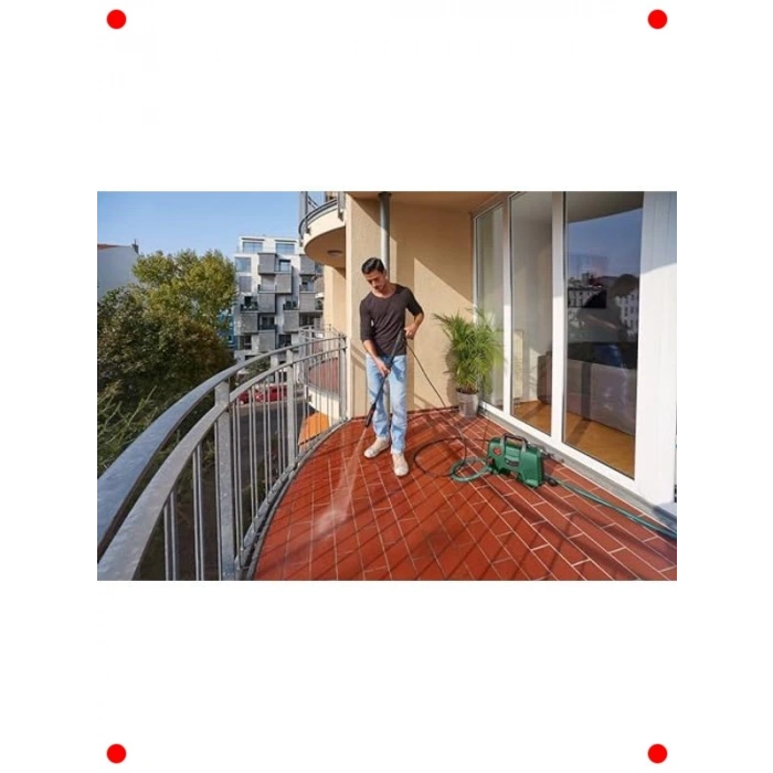 Yüksek Basınçlı Yıkama Makinesi - 5 Metre Hortumlu, Yeşil