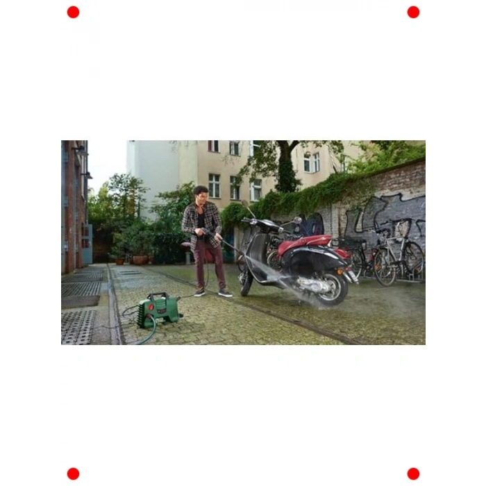 Yüksek Basınçlı Yıkama Makinesi - 5 Metre Hortumlu, Yeşil