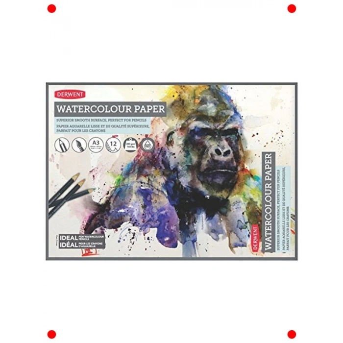 Yüksek Kalite A3 Suluboya Kağıt Bloğu - 300 g/m² - 12 Yaprak