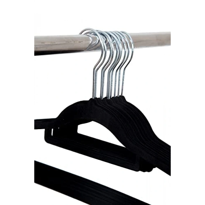 Yüksek kaliteli kadife pantolon askısı, 10 adet set halinde, dayanıklı yapı