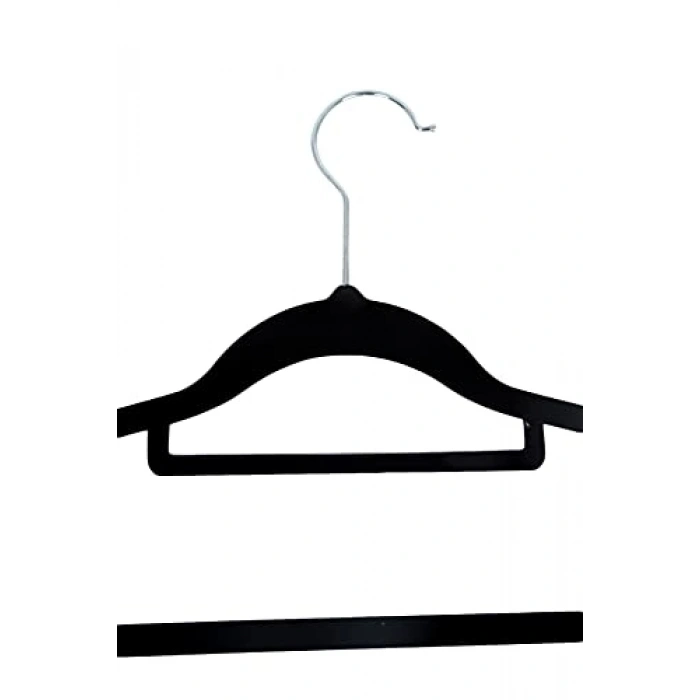 Yüksek kaliteli kadife pantolon askısı, 10 adet set halinde, dayanıklı yapı