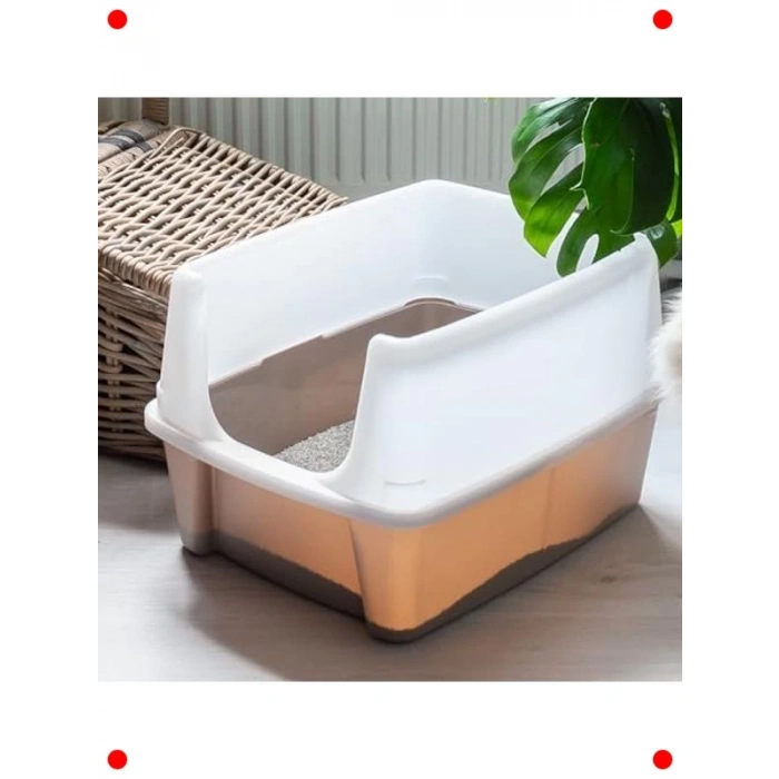 Yüksek Kenarlı Kedi Tuvaleti | Dağılmaz Tasarım + Kürek
