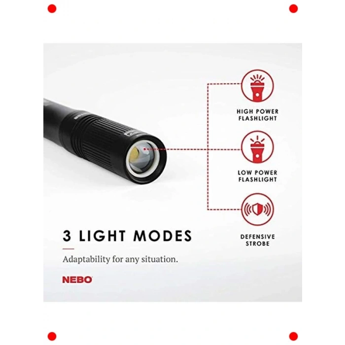 Yüksek Parlaklıkta 180 Lümen LED Fener