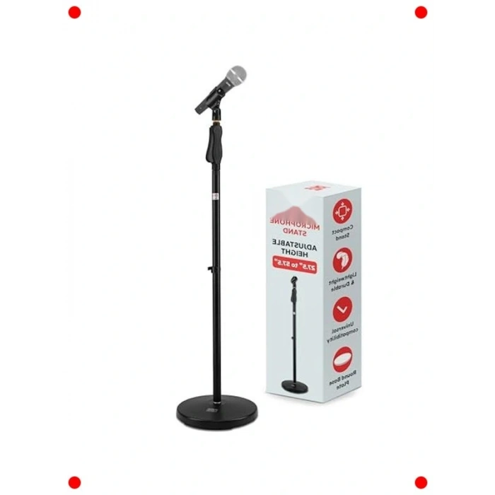 Yüksekliği Ayarlanabilir Kompakt Mikrofon Standı