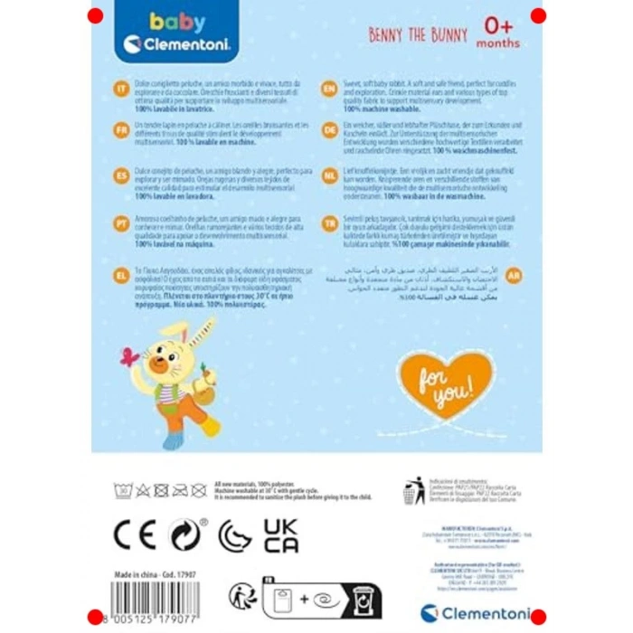 Yumuşacık Sevimli Tavşan Bebek Oyuncağı