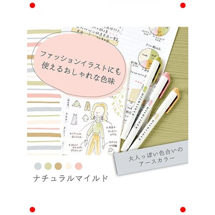 Yumuşak Renk Fosforlu Kalem, Doğal Tonlar