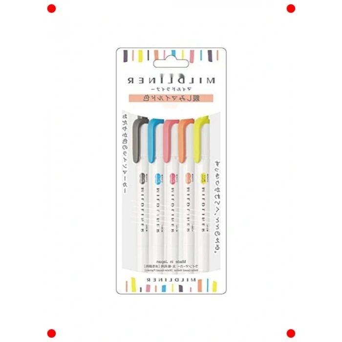Yumuşak Renkler Vurgulayıcı Kalem Seti, 5li