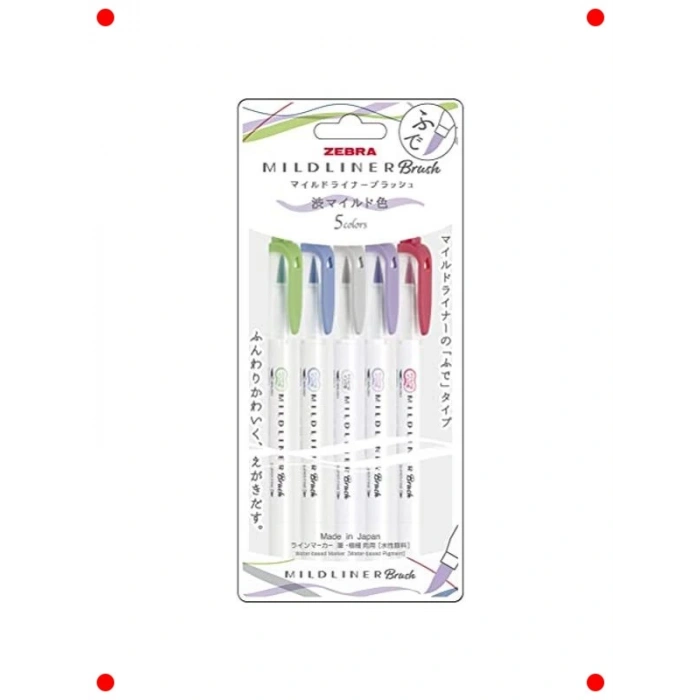 Yumuşak Tonlu Fırça Uçlu Kalem Seti (5 Renk)