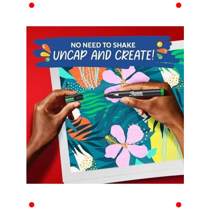 Yuvarlak Uç Akrilik Markör Kalemi - Açık Gri