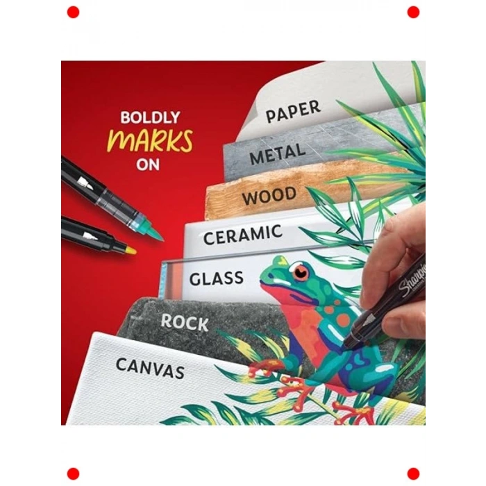 Yuvarlak Uçlu Zümrüt Yeşili Akrilik Markör