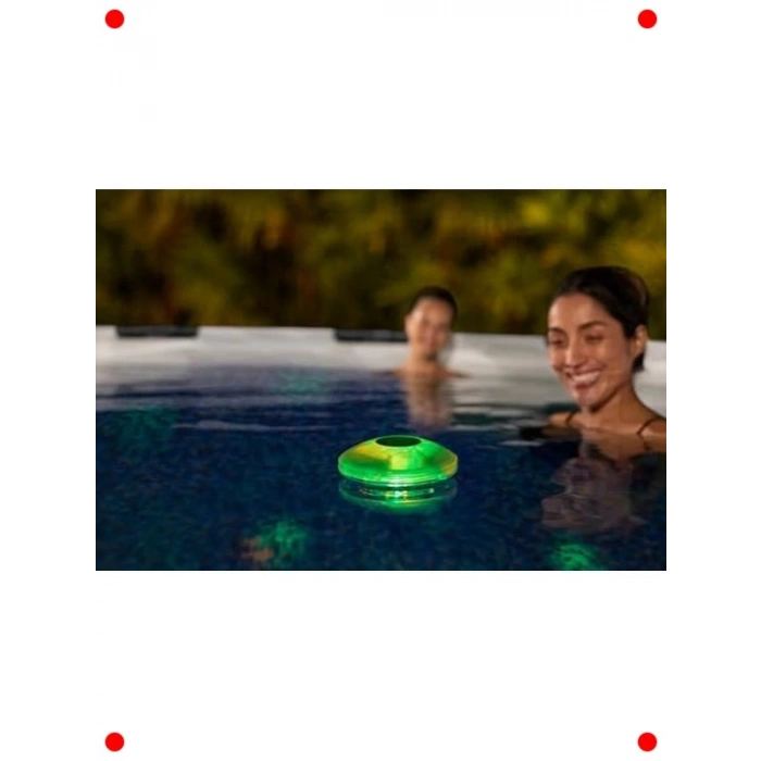 Yüzen Pilli LED Havuz Lambası - 14 cm Çap