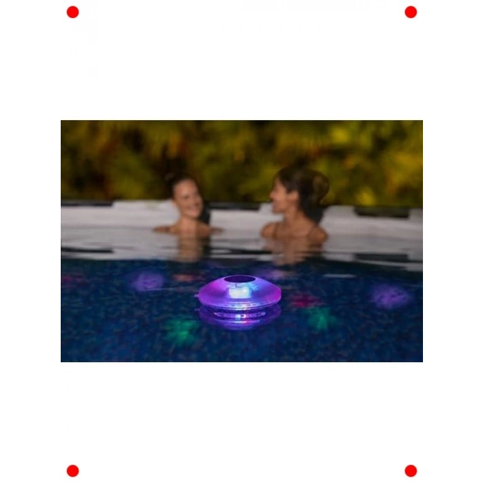 Yüzen Pilli LED Havuz Lambası - 14 cm Çap