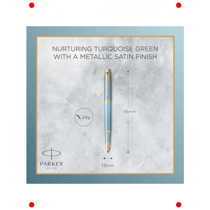 Zarif Açık Yeşil Roller Kalem, GT Detaylı