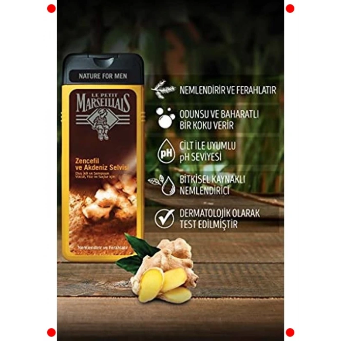 Zencefil & Akdeniz Selvisi Erkek Duş Jeli 400 ml