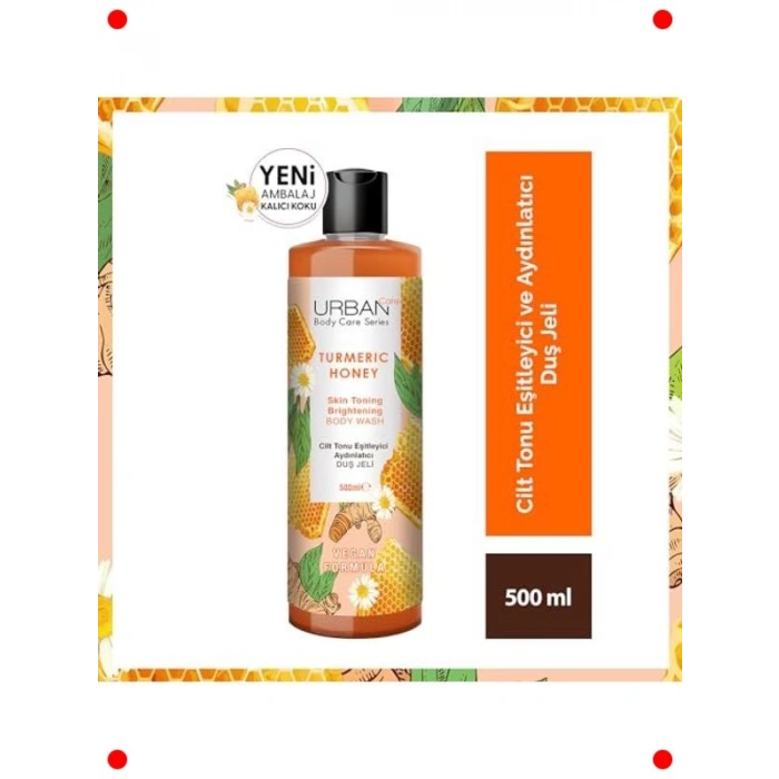 Zerdeçal Bal Özlü Aydınlatıcı Duş Jeli 500 ml Vegan