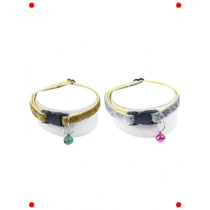 Zilli Ayarlı Evcil Hayvan Tasması - 2li Set