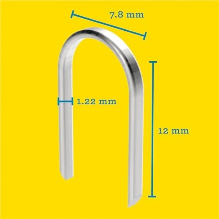 Zımba Teli 12 mm, 960 Adet Yuvarlak Sırtlı Set