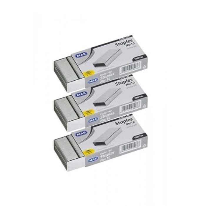 Zımba Teli No:10, 3 Paket Toplam 3000 Adet