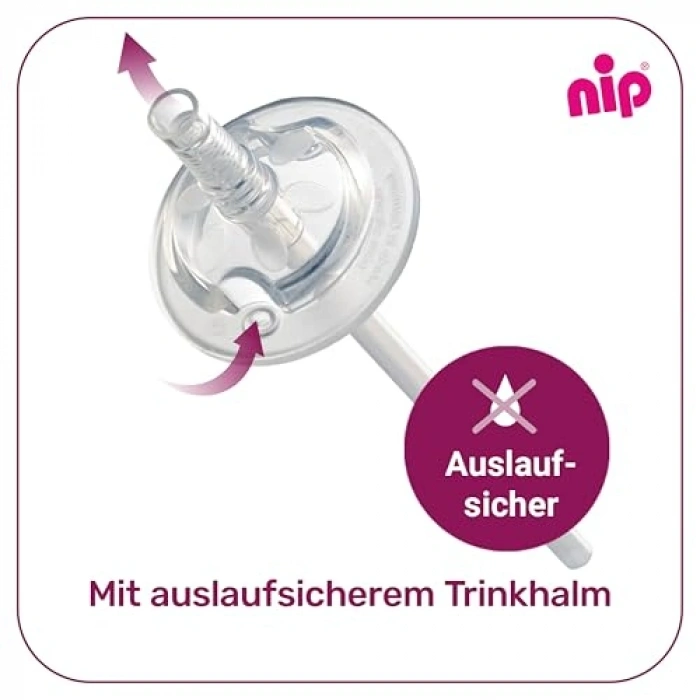 Zürafa Desenli Pipetli Bardak, 330 ml Kapasite