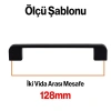 10 Adet Siyah Mutfak Kulbu, 128 mm Metal Çekmece Kulpları