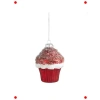 10 cm Kırmızı Cupcake Figürlü Dekoratif Ağaç Süsü