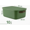 10 Litre Kapasiteli 2li Kapaklı Saklama Kutusu Seti