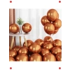 10lu Metalik Krom Balon Seti - Aynalı Bakır Görünüm