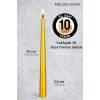 10lu Set Gold Renk İnce Şamdan Mum, 25 cm Uzunluk