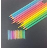 12li Pastel Ahşap Kalem Seti, Canlı Renkler ile