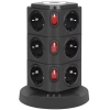 12 Prizli Tower Tipi Akım Korumalı Priz, USB Girişli ve Kısa Devre Koruma