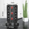 12 Prizli Tower Tipi Akım Korumalı Priz, USB Girişli ve Kısa Devre Koruma