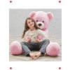 120 cm Peluş Sevimli Papyonlu Ayı - Pembe