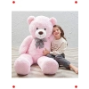 120 cm Peluş Sevimli Papyonlu Ayı - Pembe
