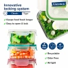 1200 ml Kapasiteli Kare Cam Saklama Kabı, Pratik ve Kullanışlı