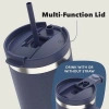 1.2L Mavi Yalıtımlı Su Şişesi, Pipetli Tasarım