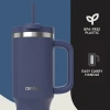 1.2L Mavi Yalıtımlı Su Şişesi, Pipetli Tasarım