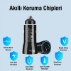 12v-24v Araç Çakmaklık Şarjı, 2 Type-C Girişli 60W