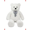 160 cm Dev Pelüş Ayı - Papyonlu, Yumuşacık Sarılmalık (Beyaz)