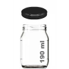 190 ml Şeffaf Cam Kavanoz, 6 Adet Metal Kapaklı