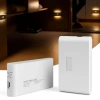 2 Adet Beril İki Yönlü Sensörlü Şarjlı LED Aplik, 5W 2700K Sıcak Işık, DC 5V, 110° Hareket Algılama, 3-5m Sensör Mesafesi, 20 Saat Sabit Işık Süresi, Otomatik/Manuel Modlu – ABS Gövde