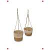 2li El Yapımı Hasır Asma Saksılık Seti