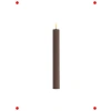 2li Kahverengi LED Gerçekçi Alevli Mum Seti 24 cm