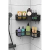 2li Yapışkanlı Banyo Rafı Seti, Plastik Duş Düzenleyici