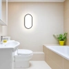 20W Oval Siyah LED Tavan ve Duvar Lambası - Su Geçirmez Aydınlatma