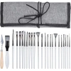 24 Parça Akrilik Fırça Seti, Kullanışlı Çanta ile