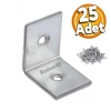 25 Adet L Şeklinde Bağlantı Sabitleme Gönye 25x25x20mm