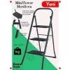 3 Basamaklı Geniş Basamaklı Katlanır İnce Merdiven